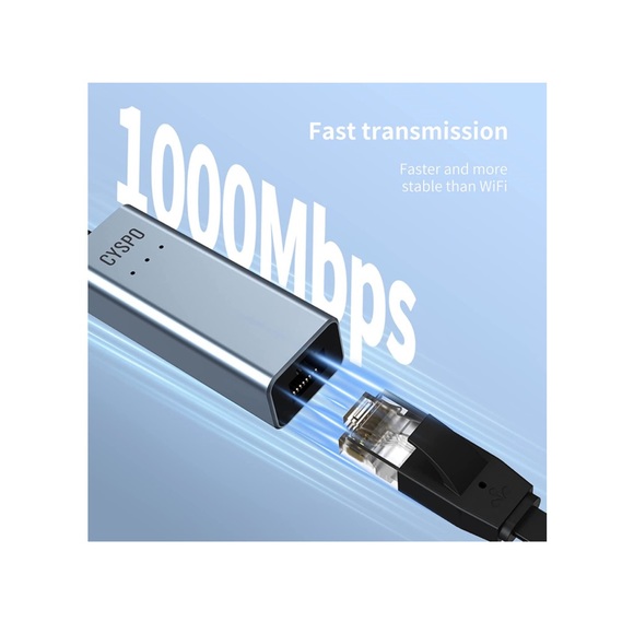 USB 3.0 to 10/100/1000 Gigabit Ethernet Adapter for Laptop Plug - Picture 7 of 10